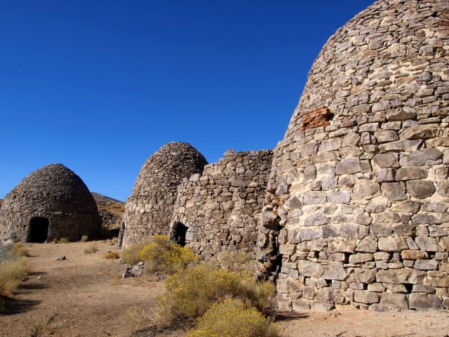 Beehive-shaped stone structures in Frisco, Utah