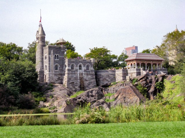 Belvedere Castle on rocky outcrop in Central Park, New York City
