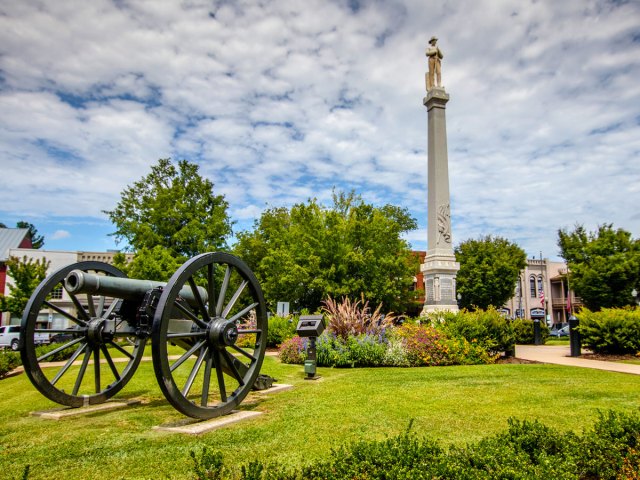 Monuments in park in Franklin, Tennessee