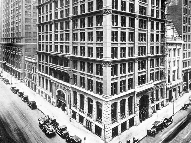 Historical image of the former Home Insurance Building in Chicago, Illinois