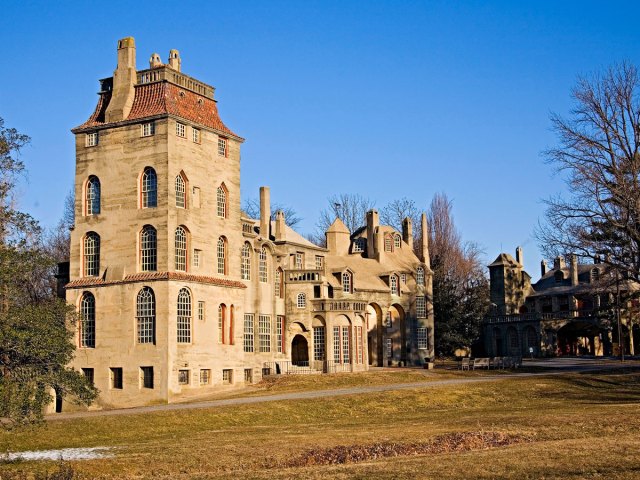 Exterior of Fonthill Castle in Pennsylvania