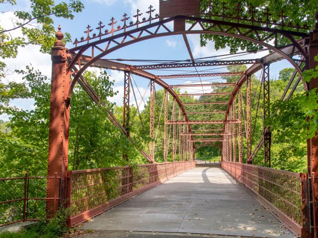 Wrought-iron bridge in New Milford, Connecticut