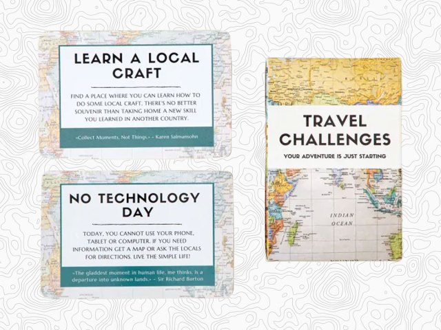 Image of UncommonGoods Travel Challenges Card Deck