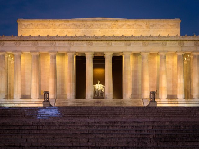 Lincoln Memorial in Washington, D.C., seen at night