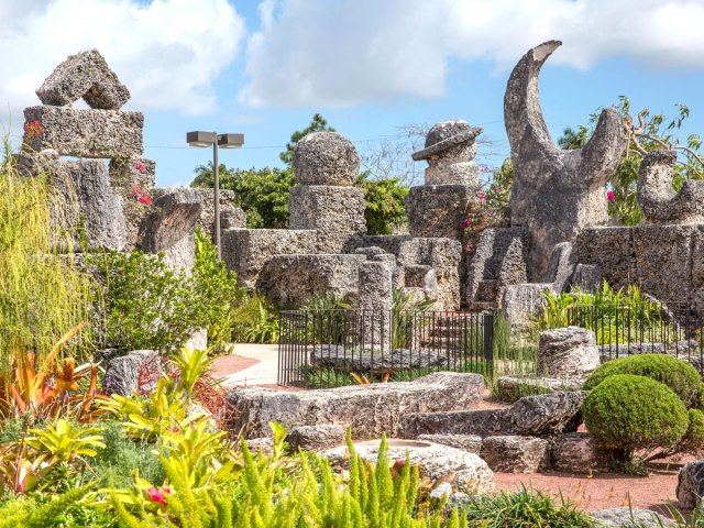 Unique facade of the Coral Castle in Florida