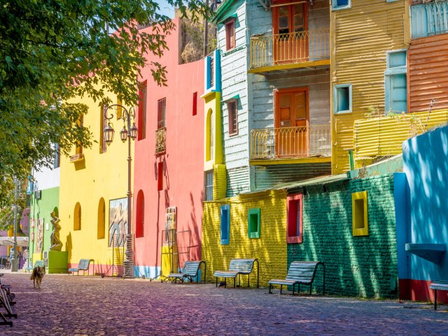 Colorful buildings in Buenos Aires, Argentina