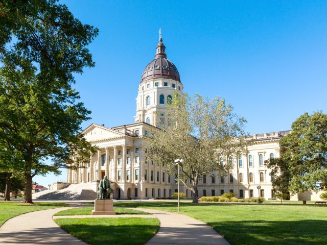 Kansas State Capitol building in Topeka