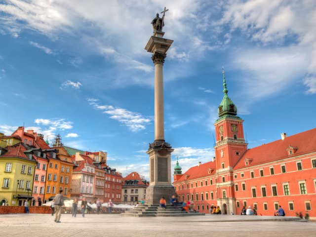 Statue in Old Town Warsaw, Poland