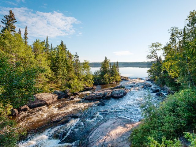 Tulabi Falls in Nopiming Provincial Park, Manitoba