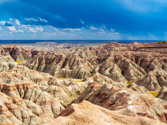 Overview of the badlands of North Dakota