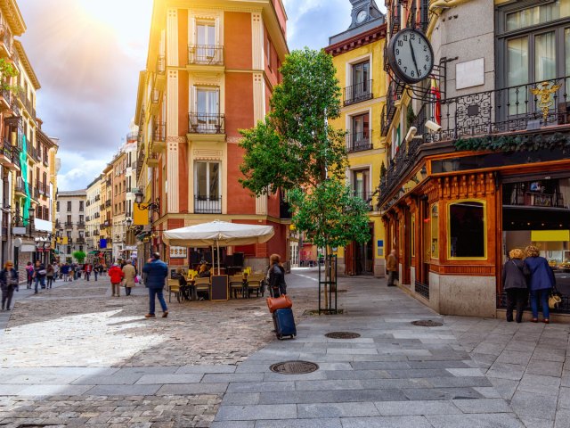 Plaza in Madrid, Spain