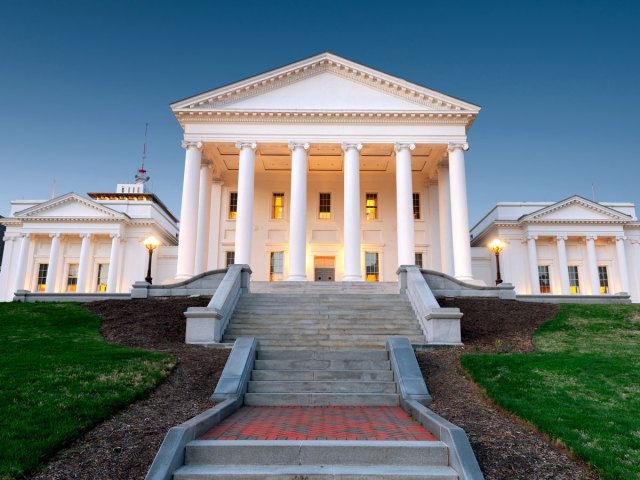 Steps leading up to Virginia State Capitol in Richmond