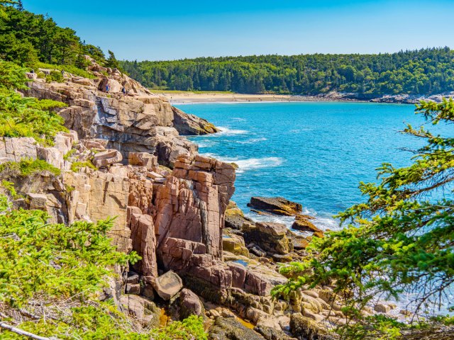 Rocky cove in Acadia National Park in Maine