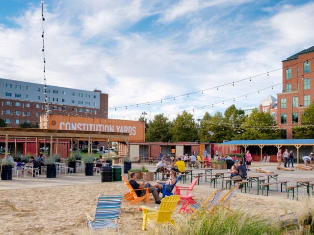 Beer garden in Wilmington, Delaware