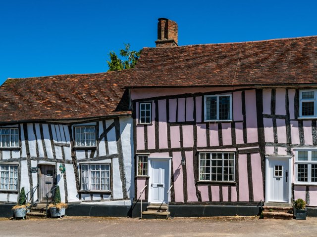 Traditional row homes in Lavenham, England