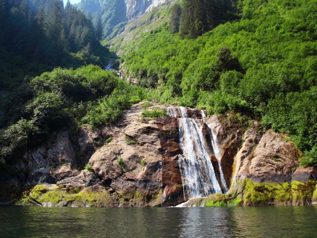 Waterfall in Alaska's Tongass National Forest