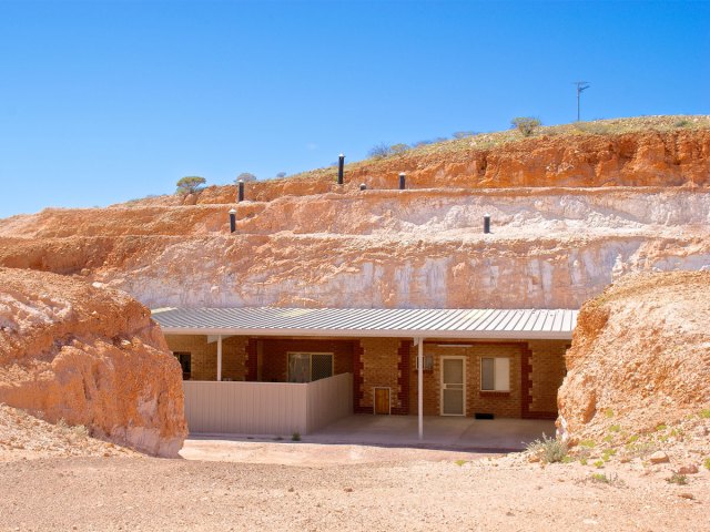 Entrance to underground homes in Coober Pedy, Australia