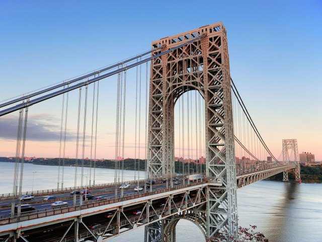 George Washington Bridge over the Hudson River between New Jersey and New York City