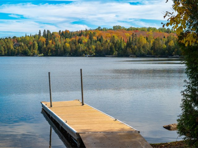 Dock on the Lake of the Woods in Northwest Angle, Minnesota