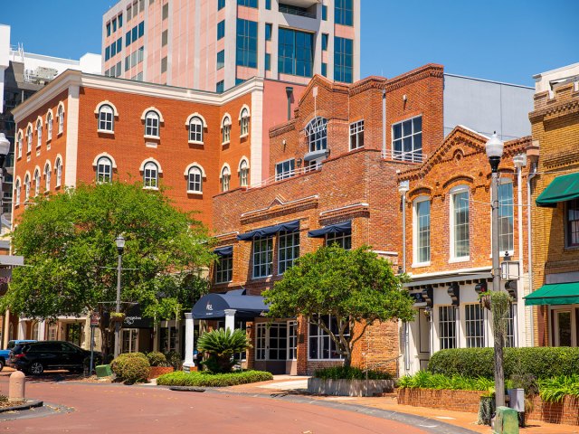 Red brick buildings in Tallahassee, Florida
