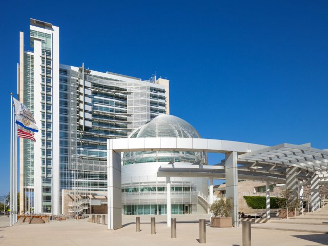 Modern design of San Jose City Hall in California