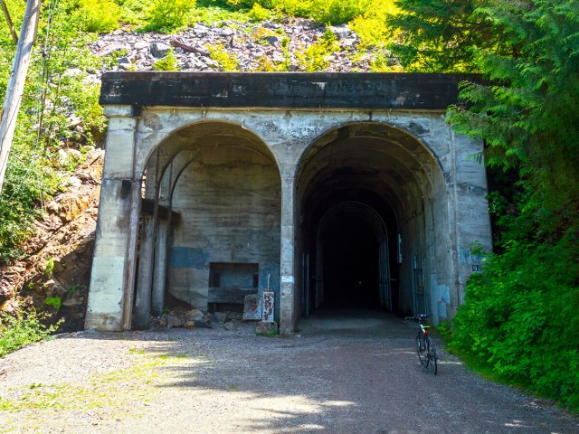 Entrance to the Snoqualmie Tunnel in Washington 