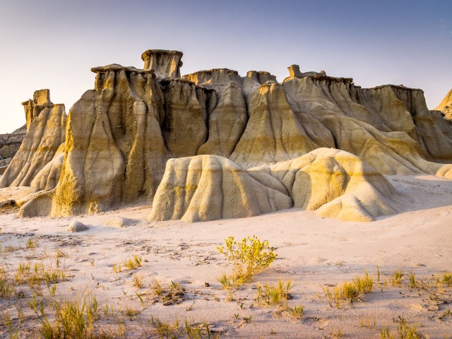 Rock formations at Theodore Roosevelt National Park in North Dakota