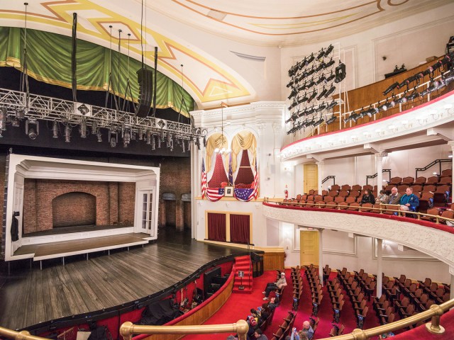 Historic interior of Ford's Theatre in Washington, D.C.