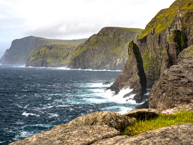 Dramatic cliffs and coastline of the Faro Islands