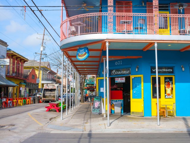 Colorful buildings in New Orleans, Louisiana