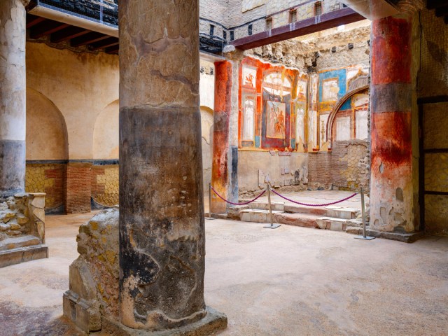 Preserved ruins in Herculaneum, Italy