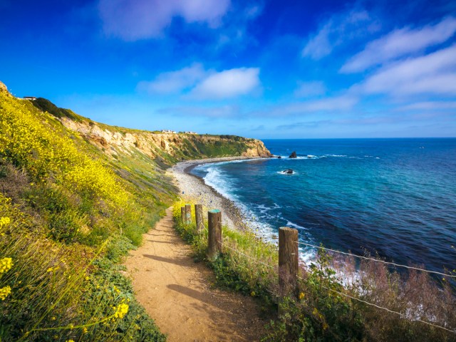 Coastal path in California