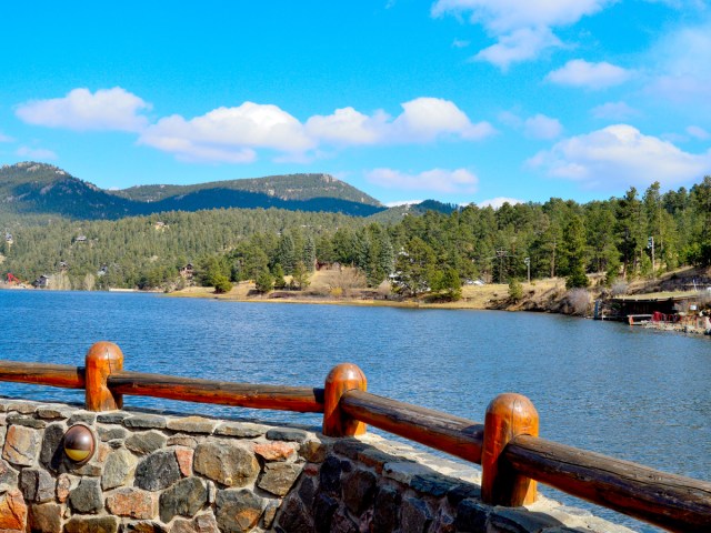 Lookout over Evergreen Lake in Colorado