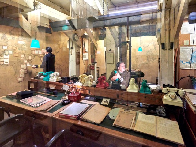 Exhibit at the Churchill War Rooms in London, England
