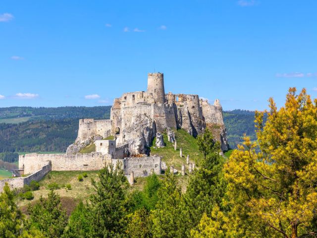 Spis Castle on hilltop in Slovakia