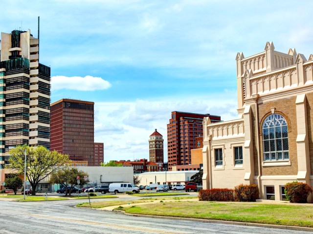 High-rise buildings in downtown Bartlesville, Oklahoma