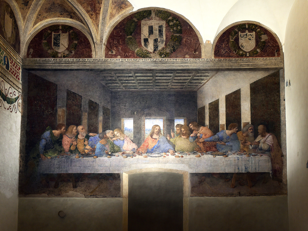 Image of "The Last Supper" painting in Milan, Italy