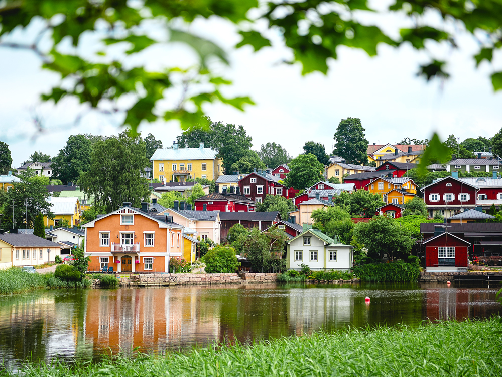 Traditional Finnish wooden houses in Porvoo, Finland