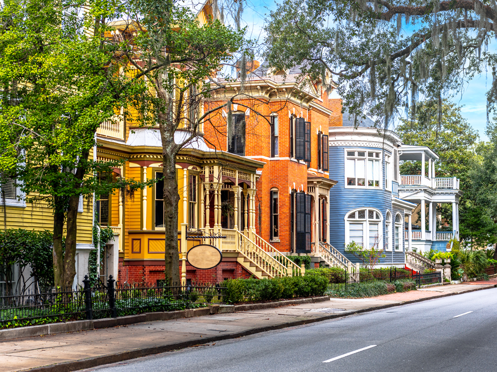 Historic homes in Savannah, Georgia