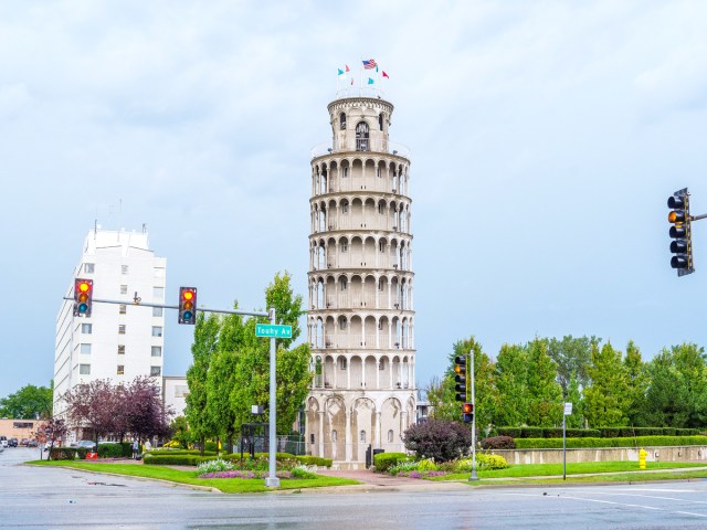 Leaning Tower in Niles, Illinois