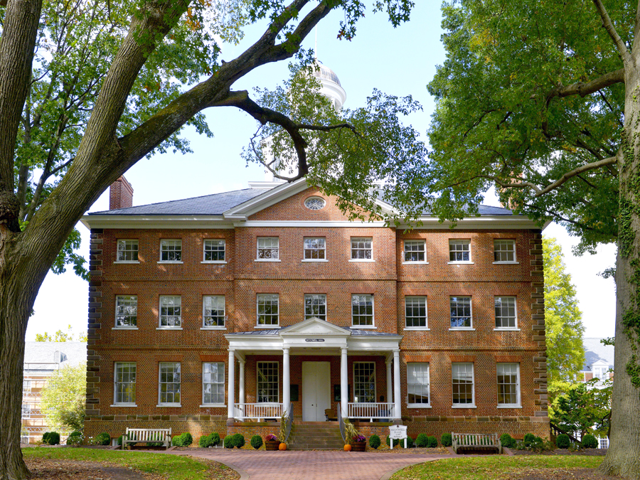 Brick campus building at St. John's College in Annapolis, Maryland