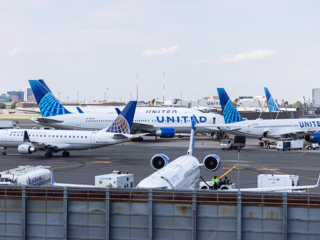 United Airlines jets on airport tarmac