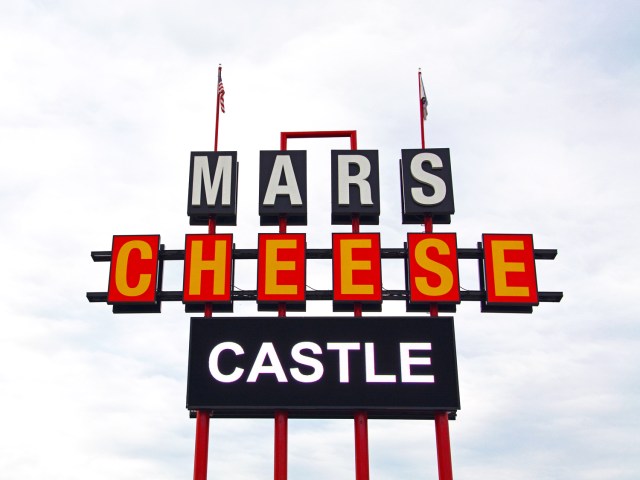 Sign for Mars Cheese Castle in Kenosha, Wisconsin