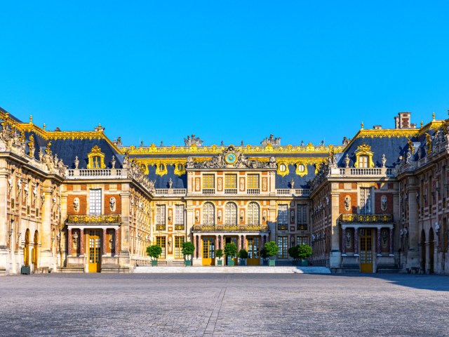 Exterior of Palace of Versailles in France