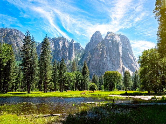 Summer landscape of Yosemite National Park, California