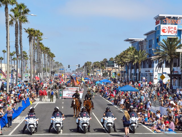 Fourth of July parade in Huntington Beach, California
