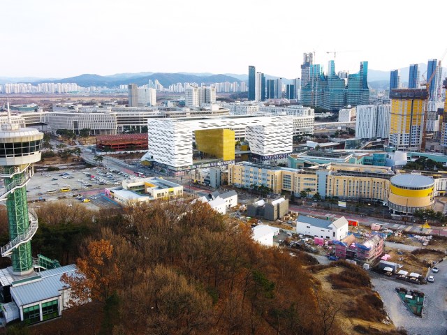 Aerial view of cityscape of Sejong, South Korea