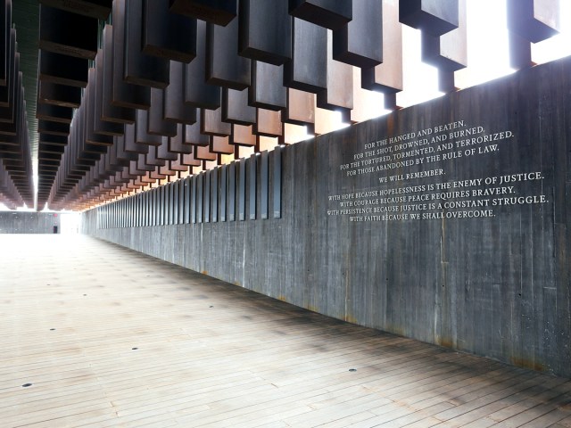 Image of the National Memorial for Peace and Justice in Montgomery, Alabama
