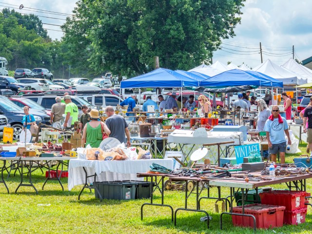 Shoppers perusing the 127 Yard Sale