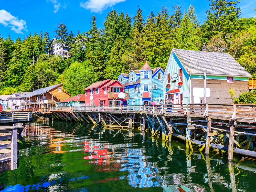 Waterfront buildings in Ketchikan, Alaska